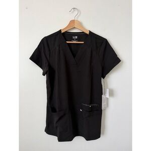 Koi Women's Basic Scrub Top – Black – Size Small – NWT